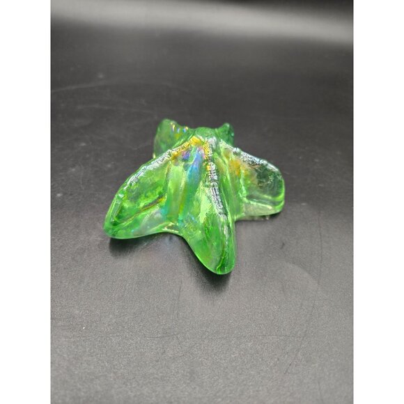 Iridescent Green Glass Starfish Paperweight - Picture 4 of 7